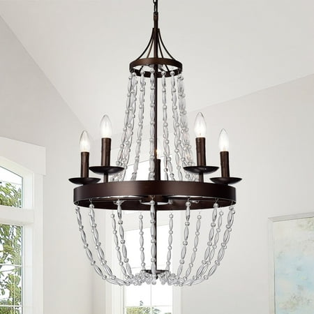 Ruesen 5-Light 22-Inch Antique Bronze Crystal Chandelier - Walmart.com Ruesen 5-Light 22-Inch Antique Bronze Crystal Chandelier - Ruesen 5-Light 22-Inch Antique Bronze Crystal Chandelier - Walmart.com