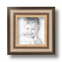 ArtToFrames 4" x 4" Anique Silver Picture Frame, 4x4 inch Silver Wood Poster Frame (WOM-4964)