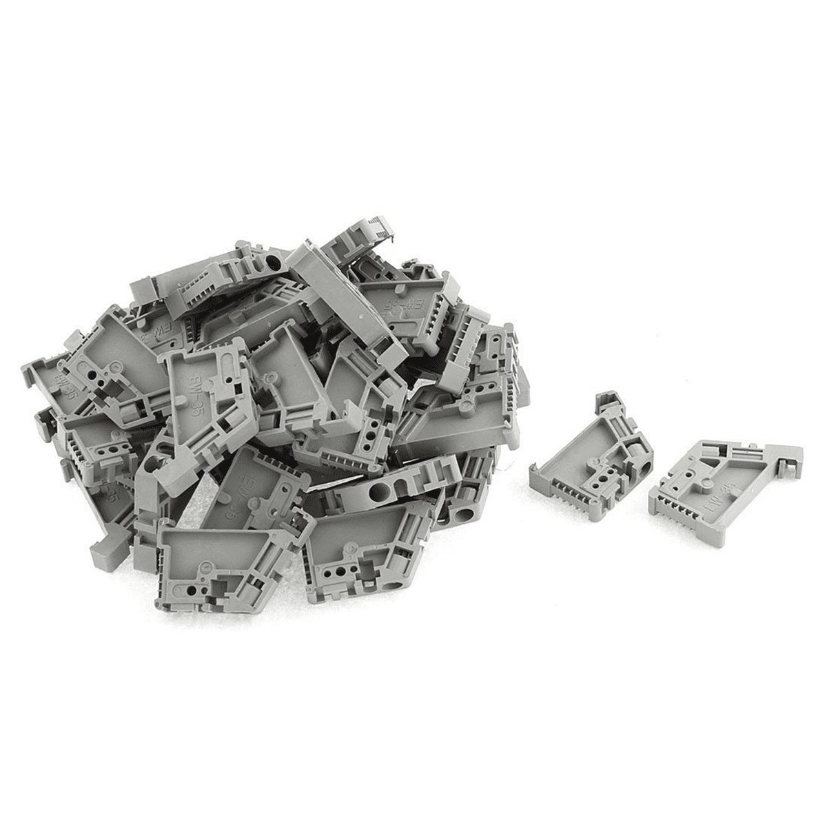 150Pcs 35mm DIN Rail Terminal Block End Stopper Mounting Clips,150 x Terminal Block End Stopper,gray