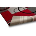 thumbnail image 3 of Infinity Home 600102 20 in. x 7 ft. Ruby Galaxy Waves Runner Rug - Grey & Red, 3 of 5