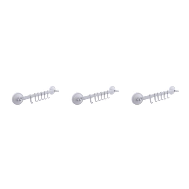 Inteprter Colgador de pared 6 ganchos estante ajustable estantes colgantes organizador ventosa toalla ventosa almacenamiento sin rastro hogar Type1 NO1