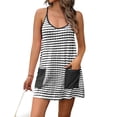 thumbnail image 2 of UDAUDU Womens Tennis Athletic Dress Mini Romper Dress with Built in Shorts Summer Vacation Outfits Set One Piece Outfits Black 2XL, 2 of 7