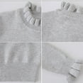 thumbnail image 4 of Mercatoo Toddler Girls Sweaters Baby Long Sleeve High Neck Pullover Solid Jumper Knit Sweater Sweatshirt Kids Fall Winter Clothes, 4 of 5
