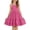 #01 Hot Pink, variant on Busydd Girls Summer Dress 4-15 Years Fashion Strappy Square Neck A-Line Sundress Casual Solid Color Sleeveless Teen Girls' Dresses 4-5 Years