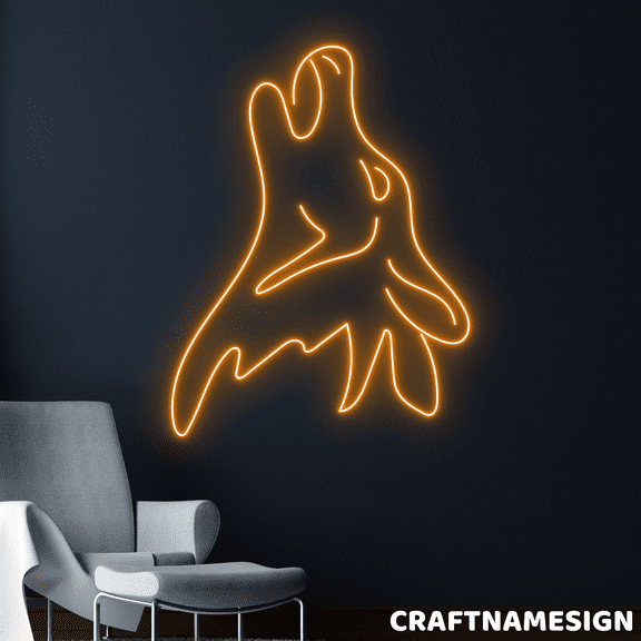Craftnamesign Wolf Neon Sign, Bar Pub Wall Decor, Bedroom Led Light Wall Art