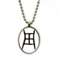 thumbnail image 1 of Inscription Osseuse Personnage Chinois Collier Zhou Chaîne Vintage Pendentif Collection de Bijoux, 1 of 3