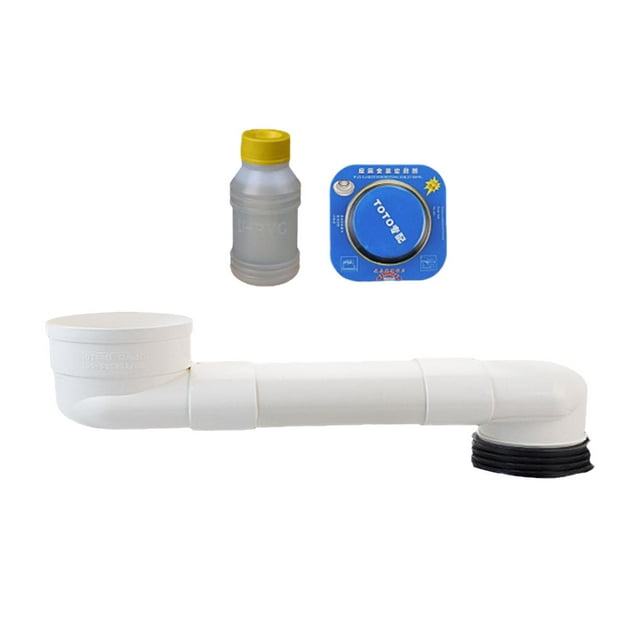 Connecteur de Bride de Toilette Déporté Réparation Tuyau Flexible Extension Drain 60cm
