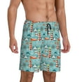 thumbnail image 2 of Sikiie Sea Lighthouse Mens Pajama Shorts, Lightweight Lounge Pant with Pockets Soft Sleep Pj Shorts for MenX-Large, 2 of 6
