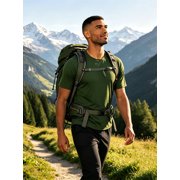 NELEUS Mens UPF 50+ Shirt SPF Sun Protection Quick Dry Short Sleeve Shirt 3 Pack,Navy Blue+Blue+Olive Green,US Size XL