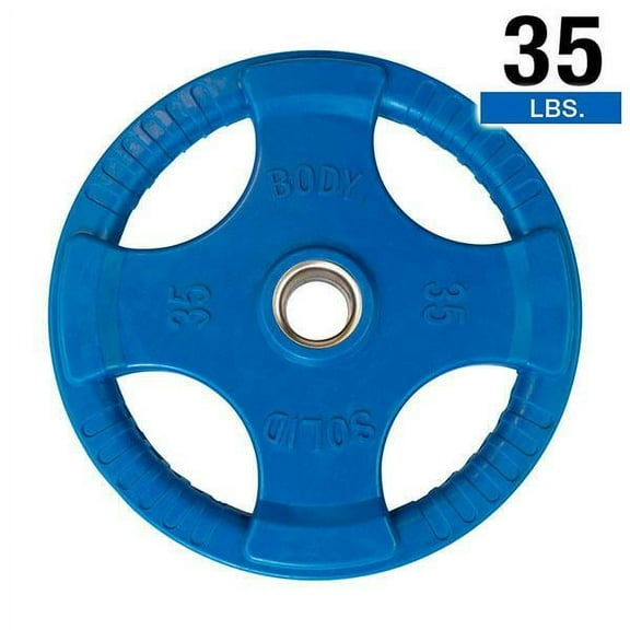 Body-Solid Colored Rubber Grip Olympic Plates 35 lb Pair