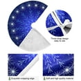 thumbnail image 5 of FMSHPON Christmas Blue White Snowflakes Xmas Christmas Tree Skirt Stand Mat for Holiday Party Decoration Indoor Outdoor 36 inches, 5 of 6