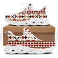 thumbnail image 1 of Zapatos vulcanizados casuales con estampado geométrico creativo para mujer, diseño de rayas tribales, con cordones, zapatillas ligeras para correr, 1 of 6