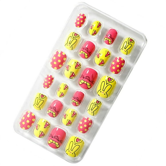 Vogacara 1 Juego de limas de longitud media para uñas de niños, prensa mate en palo, calcomanías de arte de Color sólido, suministros de salón, Kit Juegos de manicura Trece Vogacara CE011887-13