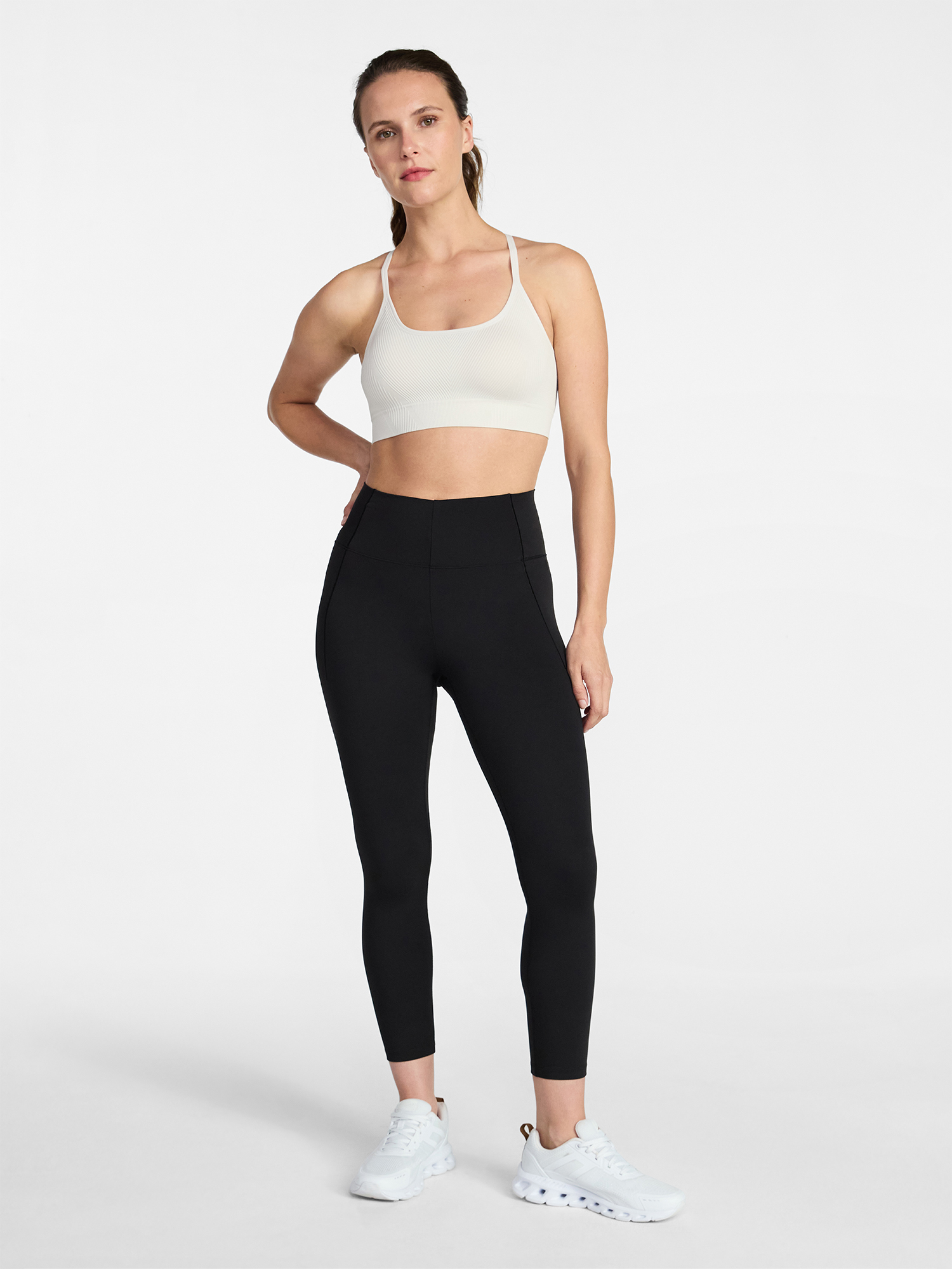 Avia Women's Low Support Seamless Textured Cami Sports Bra, Sizes XS-XXXL