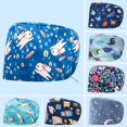 thumbnail image 4 of Scrub Cotton Nurse Hat Adjustable Medical Bouffant Sanitary Cap Cartoon Print Pattern Unisex Dust Proof Beauty Nursing Colorful 07, 4 of 6
