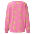 thumbnail image 5 of Bmisegm T-Shirt à Manches Longues Col Rond pour Femmes, Imprimé, Rose TG, 5 of 5