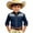 Navy, variant on Toddler Kids Girls Boys Shirt Tops Long Sleeve Fashion Chest Print Casual Collar Shirt Casual Summer Tees 6-7 Years