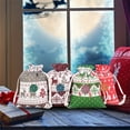 thumbnail image 2 of SUNSIOM Christmas Candy Bag Set Hanging Drawstring Gift Bags Treat Bags with Rope and Tag/Stickers, 2 of 6
