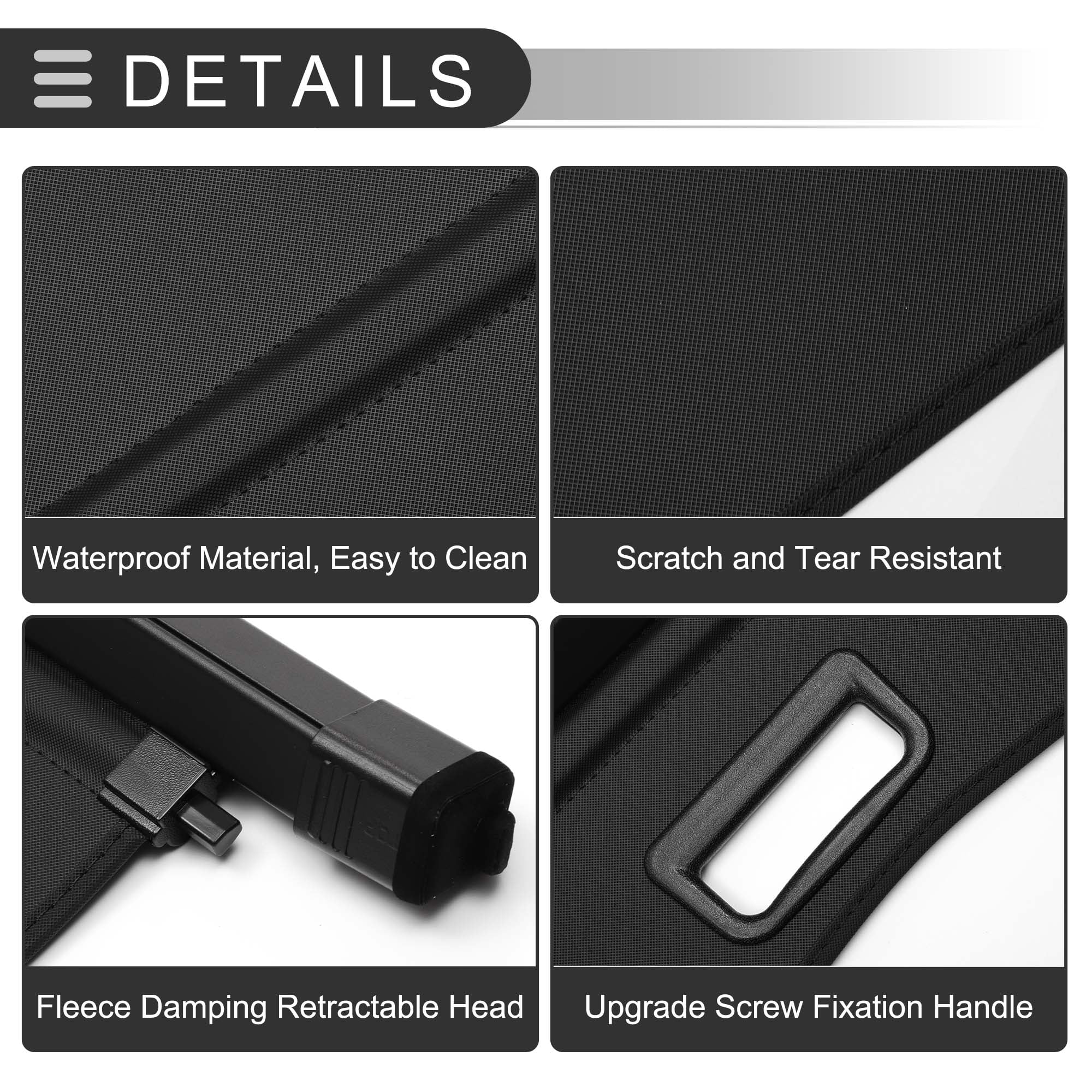 Unique Bargains Retractable Cargo Cover for BMW Trunk Parcel Shield Shade Black1