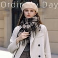 thumbnail image 2 of Bufanda de invierno para mujer, bufandas a cuadros de moda para mujer, 2 of 5