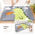 thumbnail image 3 of Dinosaur Bath Mat Non Slip, Bath Rug Soft Shower Rug Plush Microfiber Water Absorbent Thick Shaggy Floor Mats for Bathroom, Bedroom, Kitchen, Machine Washable, 16" x 24", 3 of 7