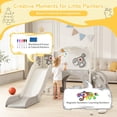 thumbnail image 5 of 12 in 1 Toddler Slide, NEORIVER Kids Indoor Slide for Toddlers 1-3 Years Old, Toddler Indoor Playground with Drawing Board, Golf Set, Ring Toss, Basketball Hoop and Storage, 5 of 7