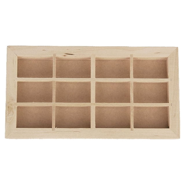 Modelo de Ventana de 12 Paneles de Miniatura para Casa de 1:12