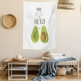 thumbnail image 2 of Fruit Tapestry, Lover Avocados You Stole My Hearts Typography Valentines Day Art, Wall Hanging for Bedroom Living Room Dorm Decor, 40W X 60L Inches, Apple Green Caramel and White, by Ambesonne, 2 of 5