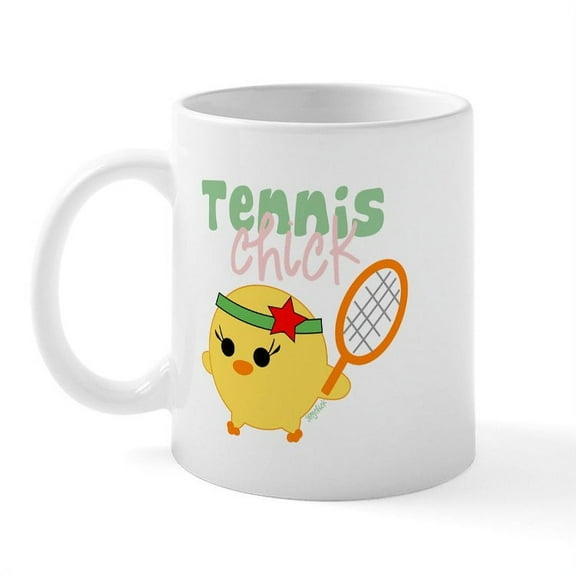 CafePress - Tennis Chick Mug - 11 oz Ceramic Mug - Novelty Coffee Tea Cup