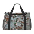 thumbnail image 1 of Fotbe Mallard Ducks Swimming Bolsa de Viaje con Estampado, Bolsa de Fin de Semana para Mujer con Compartimento para Zapatos, Bolsa de Gimnasio con Bolsillo Húmedo, 1 of 7