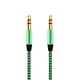 thumbnail image 2 of Gwong Electrónica 1M trenzado de 3,5 mm aux masculino al cable de adaptador de audio estéreo masculino para PC DVD altavoz, 2 of 7
