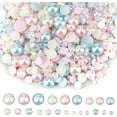 thumbnail image 7 of 60G ABS Plastic Imitation Pearl Cabochons Nail Art Decoration Accessories for Women Half Round Black 3~9x1.5~5mm, 7 of 7