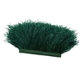 thumbnail image 4 of 1 Yard Dyed Ostrich Feather Fringe Trim Decoration Feather Ribbon Embellishment Dark green, 4 of 8