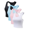thumbnail image 3 of Women Tops 4-Pack Basic Crop Tank Tops Sleeveless Crop Sport Camisole Female Trendy Streetwear Dailywear Clothing, 3 of 5