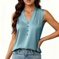 thumbnail image 3 of Bosfbaoi Silk Satin Tank Tops Womens V Neck Sleeveless Camisole 2026 Basic Shirts Casual Blouses, 3 of 7