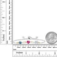 thumbnail image 3 of 925 Silver and 10K Yellow Gold Persian Blue Moissanite Pink Created Sapphire Moissanite and Lab Grown Diamond Tennis Bracelet for Women By Keren Hanan (2.10 cttw, Adjustable up To 9 inch), 3 of 4