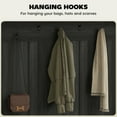 thumbnail image 5 of Resenkos 3-In-1 Hall Tree - Shoe Storage, Coat Rack & Bench, Entryway Furniture with Hooks, Black Wood Grain, 5 of 8