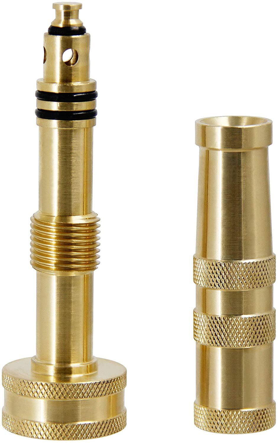 Solid Brass Garden Spray Nozzle 4" Adjustable Twist Water Hose Nozzle USA Stock 