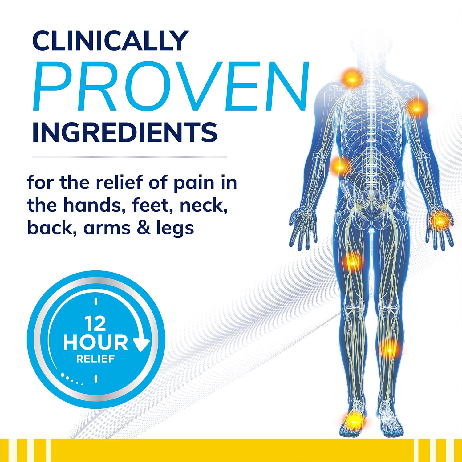 (4 pack) Dr. Scholl’s 12-Hour Pain Relief Liquid Roll-On with 4% Lidocaine and Menthol, 3 oz
