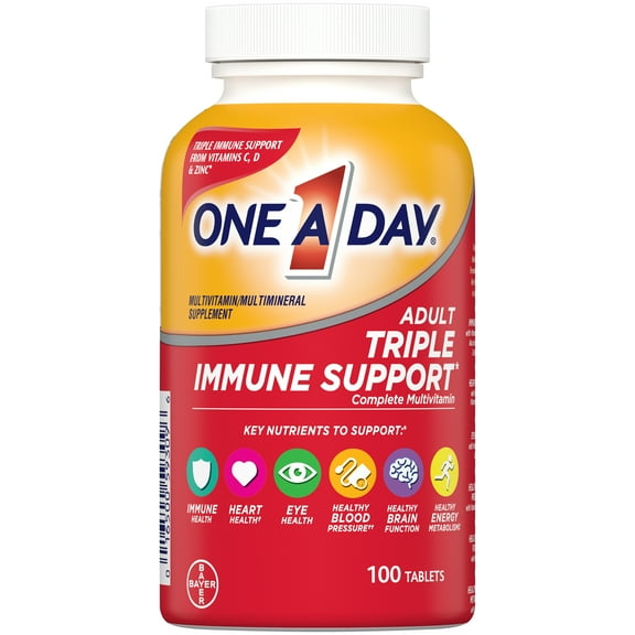One A Day Triple Immune Support Complete Multivitamin, 100 Count