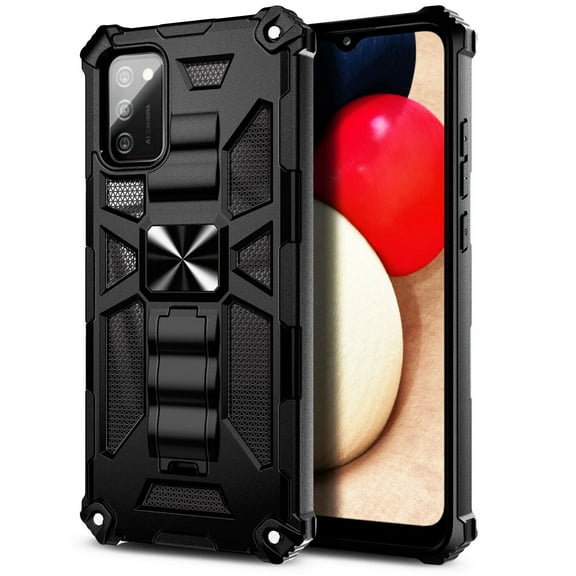 Nagebee Case for Samsung Galaxy S21 5G with Screen Protector (Soft Full Coverage), Full-Body Protective Shockproof [Military-Grade], Built in Kickstand, Heavy-Duty Durable Case (Black)