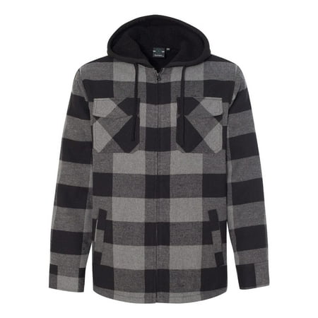 8620 Quilted Flannel Full-Zip Hooded Coat By Burnside