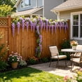 thumbnail image 7 of Bowayaoa Artificial Wisteria Flower Garland, Lifelike Silk Floral Vine with Green Leaves, Flexible Hanging Fake Flower String for Wedding Arch Home Garden Wall Party Festival Decor, 7 of 7