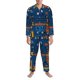 thumbnail image 3 of Balery Funny Steam Train Pijama para Hombre de Dos Piezas con Manga Larga, Conjunto de Dormir y Descanso Suave con Bolsillos-X-Large, 3 of 7