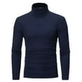 thumbnail image 5 of Bobasndm Long Sleeve Turtleneck Men Pullover Soft Solid Color Stretchy Knitted Shirt for Autumn Winter, 5 of 9