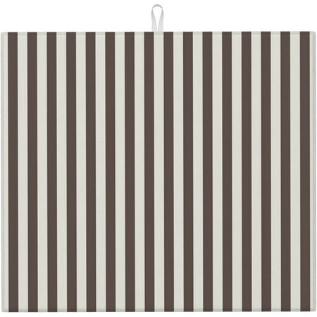 

Dish Drying Mat For Kitchen Counter 16x18 Inch Brown Stripe Dish Mat Absorbent Reversible Quick Dry Drying Pad Heat Resistant Non-slip Dish Drainer Mats For Countertop