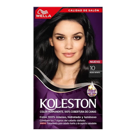 Tinte para cabello Koleston 10 negro infinito