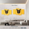 thumbnail image 4 of Elephant Stock Sophisticated French Bulldog Wall Art - Horizontal Multi Panel Canvas - Living Room Wall Decor - Animal Multi Panel - Yellow And Brown Decor - 84" x 54", 4 of 8
