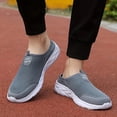 thumbnail image 5 of Pandaie Men's Open Back Sneaker Clogs Breathable Knit Mules Shoes Lightweight Slip on Sneakers Casual Walking Slides with Arch Support Grey Size 9, 5 of 9