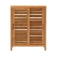 thumbnail image 2 of Linon Bracken Armoire au Sol Robuste en Bambou Massif à 2 Portes et 3 Tablettes, Brun Naturel, 2 of 14